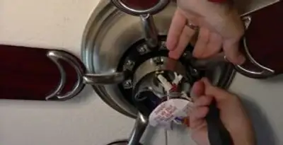 Ceiling fan installation with electrical wiring and mounting by professional electrician in Miami, FL