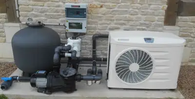 electric heater installation services with connected outdoor heating system equipment in Miami, FL