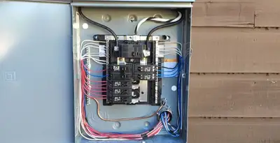 electrical panel upgrade service featuring newly installed electrical panel wired by licensed electricians in Miami, FL