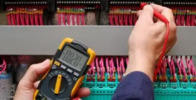 electrical service showing professional testing and troubleshooting of electrical panel by licensed electricians in Miami, FL