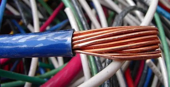 electrical wiring services showing exposed copper conductors and cable preparation in Miami, FL
