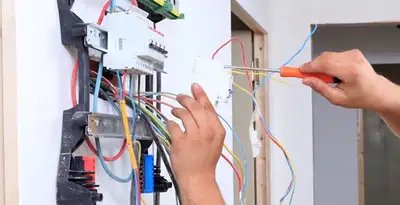 electrician services performing residential electrical panel wiring in Miami, FL