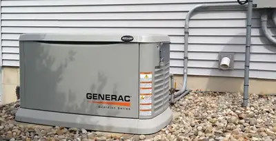 generator installation service featuring outdoor standby generator setup by licensed electricians in Miami, FL