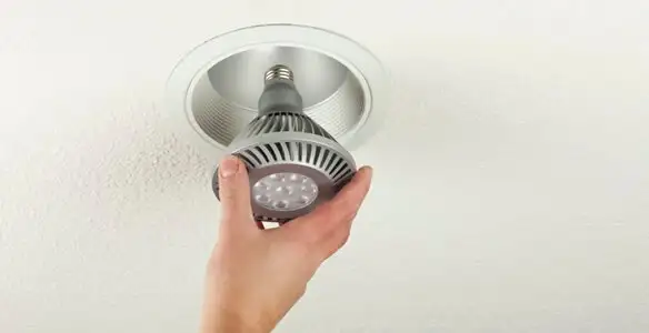 lighting installation service featuring recessed ceiling light installed by licensed professionals in Miami, FL
