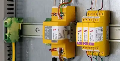 lightning surge protection system with surge suppressors installed by electrical service professionals in Miami, FL