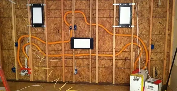new construction wiring project displaying complete electrical system layout installed by professionals in Miami, FL