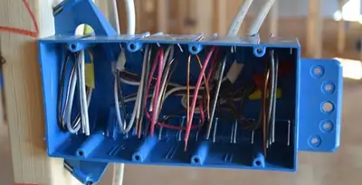 new construction wiring installation featuring electrical boxes and cable routing by expert electricians in Miami, FL