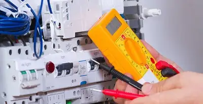 Residential electrician testing home electrical panel for safety and performance in Miami, FL