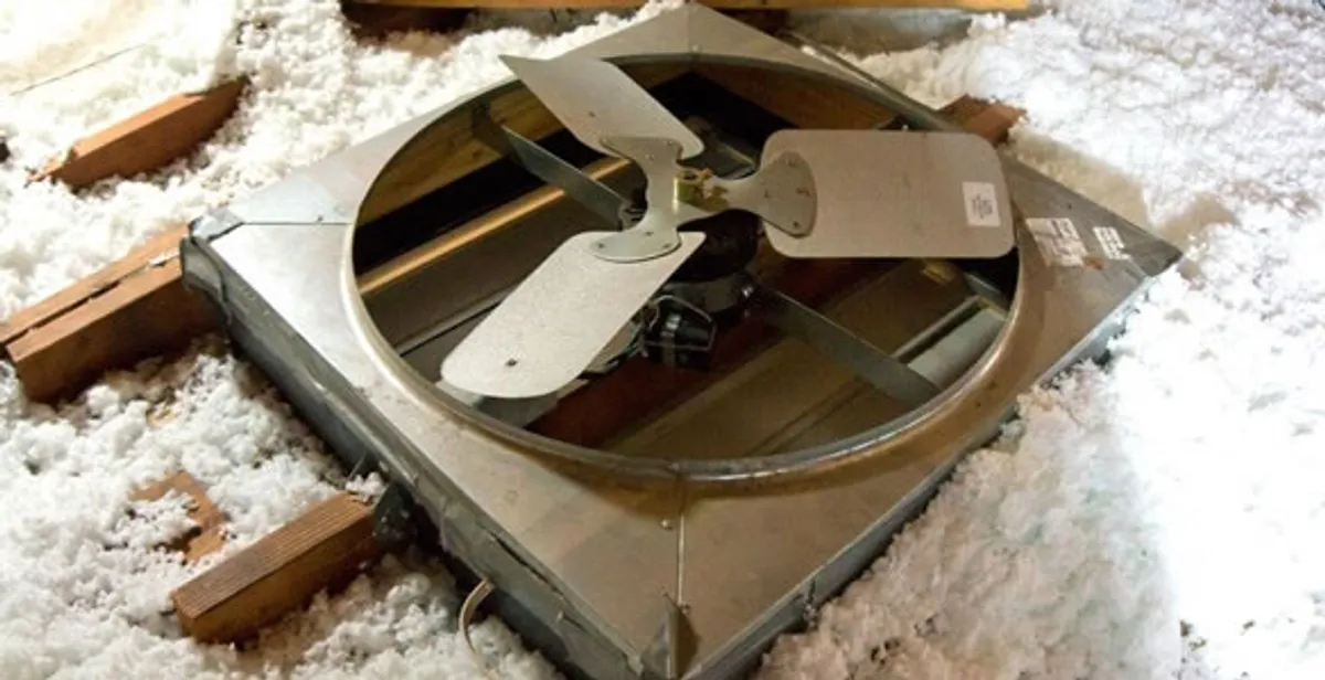 whole house fan installation services with attic-mounted ventilation unit in Miami, FL